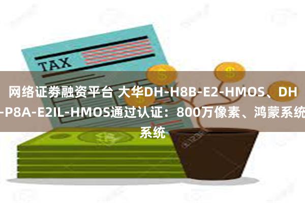 网络证劵融资平台 大华DH-H8B-E2-HMOS、DH-P8A-E2IL-HMOS通过认证：800万像素、鸿蒙系统