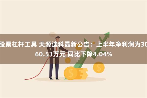 股票杠杆工具 天源迪科最新公告：上半年净利润为3060.53万元 同比下降4.04%