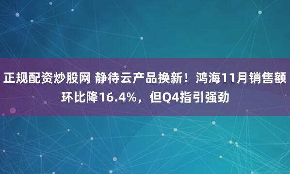 正规配资炒股网 静待云产品换新！鸿海11月销售额环比降16.4%，但Q4指引强劲