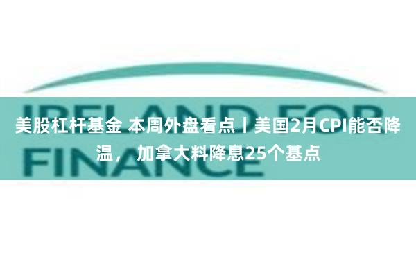 美股杠杆基金 本周外盘看点丨美国2月CPI能否降温， 加拿大料降息25个基点